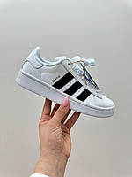 Женские кроссовки Adidas Campus White Black