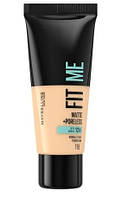 Матувальний тональный крем для обличчя Maybelline New York Fit Me! Matte + Poreless Foundation 118 Nude, 30 мл