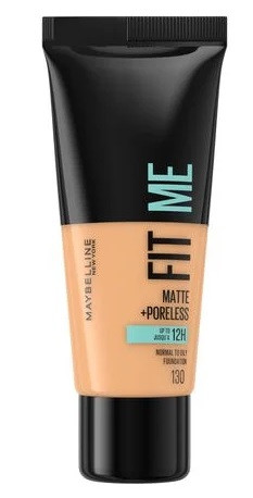 Матувальний тональный крем для обличчя Maybelline New York Fit Me! Matte + Poreless Foundation 130 Buff Beige, 30 мл, фото 1