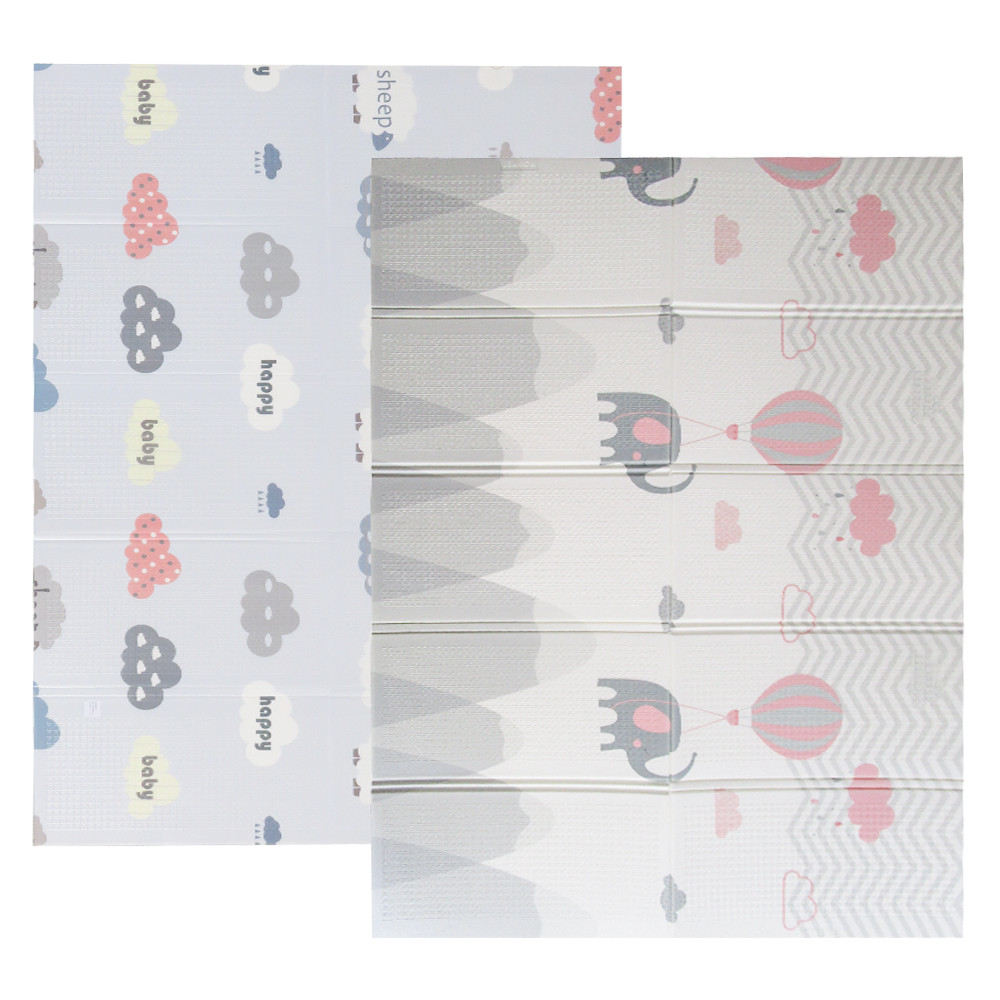 Дитячий двосторонній килимок Poppet Літаючий слоненя і Ніжні хмарки 150х200x1 см (PP025-150H)