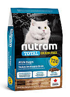 Сухой беззерновой корм Nutram T24 Total Grain-Free Salmon & Trout для кошек всех жизненных стадий, с лососем и