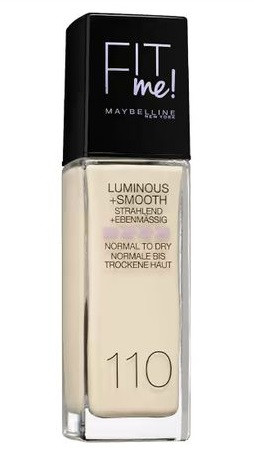 Тональна основа для обличчя Maybelline New York Fit Me! Luminous & Smooth Liquid Foundation 110 Porcelain, 30 мл, фото 1