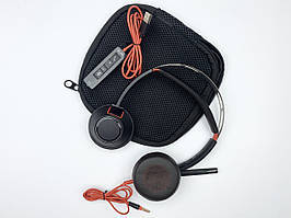 Гарнітура дротова Plantronics Poly Blackwire C5220 USB + 3.5 mm c чохлом чорні бу