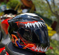 Мотошлем веном, шлем на мотоцикл, скутер, мотошолом, шлем для мотоцикла, шолом інтеграл