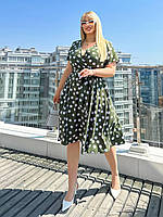 Сукня жіноча із софту у горох рр.48-50,52-54,56-58,60-62, фото 7