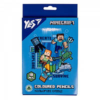 Набор цветных карандашей Yes Minecraft 290715 18 цветов высокое качество