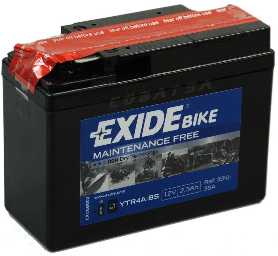 Мото аккумулятор EXIDE YTR4A-BS - фото 1 - id-p2193855733