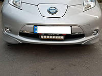 Накладки на передний бампер Nissan Leaf, Клыки (Уголки) Ниссан Лиф Тюнинг