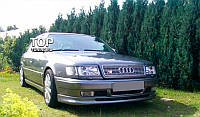 Накладка на передний бампер Audi 100 C4 Юбка Губа Фартух Ауди 100 Ц4 Тюнинг