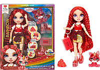 Кукла Rainbow High Ruby Anderson Red with Slime Kit Рейнбоу Хай Руби Андерсон с набором слаймов и питомцем