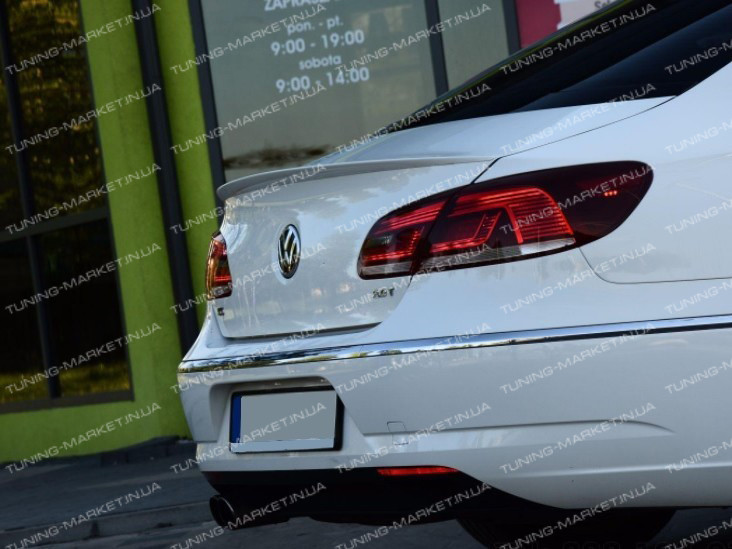 Лип спойлер Volkswagen Passat CC (2008-2016), дефлектор на крышку багажника Фольксваген Пассат ЦЦ Тюнинг - фото 3 - id-p2193856813
