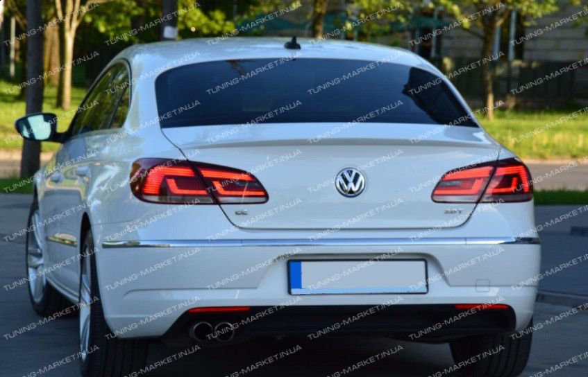 Лип спойлер Volkswagen Passat CC (2008-2016), дефлектор на крышку багажника Фольксваген Пассат ЦЦ Тюнинг - фото 4 - id-p2193856813