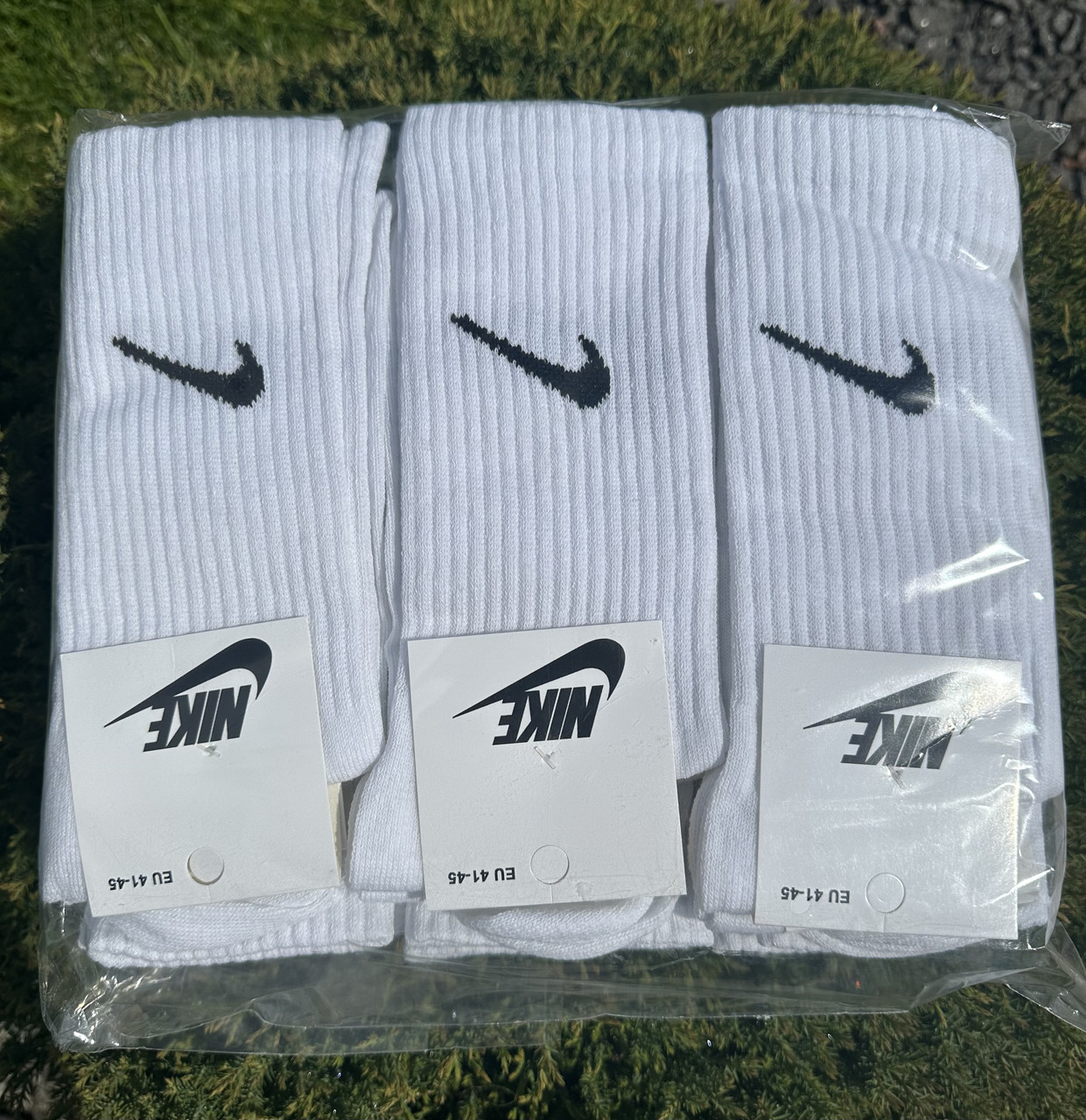 Шкарпетки чоловічі Nike - висока резинка  (уп. 12 пар) Білі Розмір 41-45