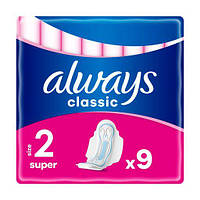 Прокладки для критичних днів Always Classic Super розмір 2, 9 шт