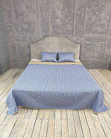 Стьобане покривало з подушками 2шт 40x60 см, покривало прошите сатин 220x240 см