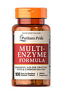 Пищеварительные ферменты Puritan's Pride Multi Enzyme 100 Tabs EJ, код: 7518881