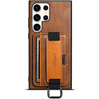 Кожаный чехол Wallet case and straps для Samsung Galaxy S24 Ultra