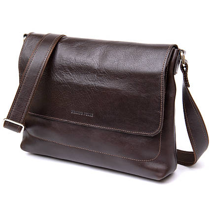 Шкіряна чоловіча сумка GRANDE PELLE 11430 Коричневий, фото 1