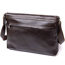 Шкіряна чоловіча сумка GRANDE PELLE 11430 Коричневий, фото 2