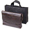 Шкіряна чоловіча сумка GRANDE PELLE 11430 Коричневий, фото 7