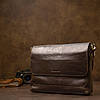 Шкіряна чоловіча сумка GRANDE PELLE 11430 Коричневий, фото 8