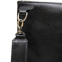 Шкіряна чоловіча сумка для ноутбука GRANDE PELLE 11437 Чорний, фото 5