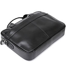 Ділова шкіряна сумка для ноутбука Vintage 20680 Чорний, фото 5