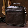 Практична шкіряна чоловіча сумка Vintage 20670 Коричневий, фото 10