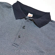 58,60. Чоловіча кофта великого розміру (батал) з довгим рукавом та застібкою на ґудзиках - сіра, фото 4