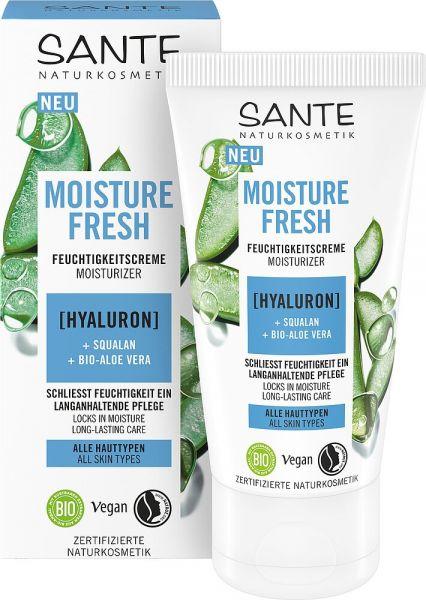 Крем для зволоження обличчя з гіалуроновою кислотою та Алое MOISTURE FRESH Sante, 50 мл