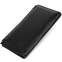 Практичний жіночий шкіряний гаманець ST Leather 19378 Чорний, фото 2
