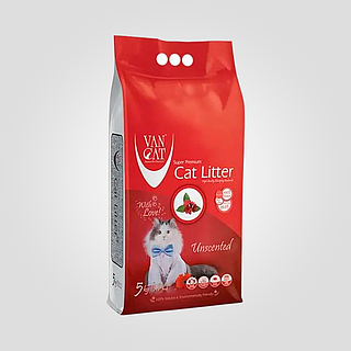 Бентонитовый наполнитель VanCat для туалета 10 кг с ароматом Классик комкующий