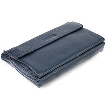 Чоловічий клатч з натуральної шкіри CANPELLINI 21550 Синій, фото 5