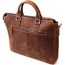 Стильний портфель у вінтажному стилі з натуральної шкіри Vintage 22673 Коричневий, фото 2