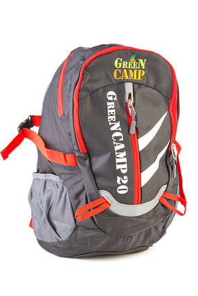 Рюкзак спортивний на 20л Green Camp чорно-червоний, фото 1