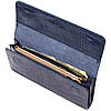 Великий жіночий гаманець із натуральної шкіри з тисненням під крокодила CANPELLINI 21661 Синій, фото 7
