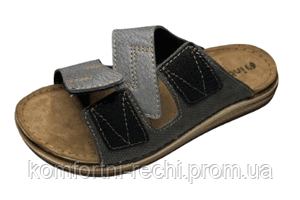Чоловічі шльопанці Inblu на липучках з ремінцями, якісні анатомічні сандалії з м'якою шкіряною ортопедичною устілкою, відкриті прогулянкові босоніжки Чоловічі шльопанці Inblu на липучках з ремінцями, якісні анатомічні сандалії з м'якою шкіряною ортопедичною устілкою, відкриті прогулянкові босоніжки