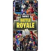 Чехол силиконовый бампер для ZTE Blade A71 игра Fortnite Фортнайт