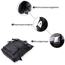 Рюкзак для ноутбука із вставками еко-шкіри FABRA 22582 Чорний, фото 3