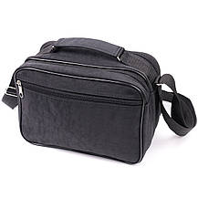 Зручна чоловіча сумка на плече з якісного поліестеру FABRA 22577 Чорний, фото 4