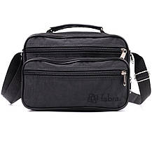 Зручна чоловіча сумка на плече з якісного поліестеру FABRA 22577 Чорний, фото 5