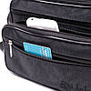 Зручна чоловіча сумка на плече з якісного поліестеру FABRA 22577 Чорний, фото 7