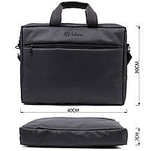Практична ділова сумка з якісного поліестеру FABRA 22585 Чорний, фото 2
