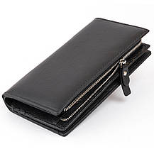 Вертикальний гаманець шкіряний жіночий ST Leather 19274 Чорний, фото 2