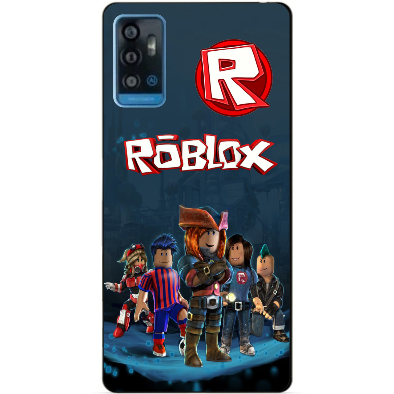Силіконовий чохол бампер для ZTE Blade A71 з малюнком Roblox Роблокс