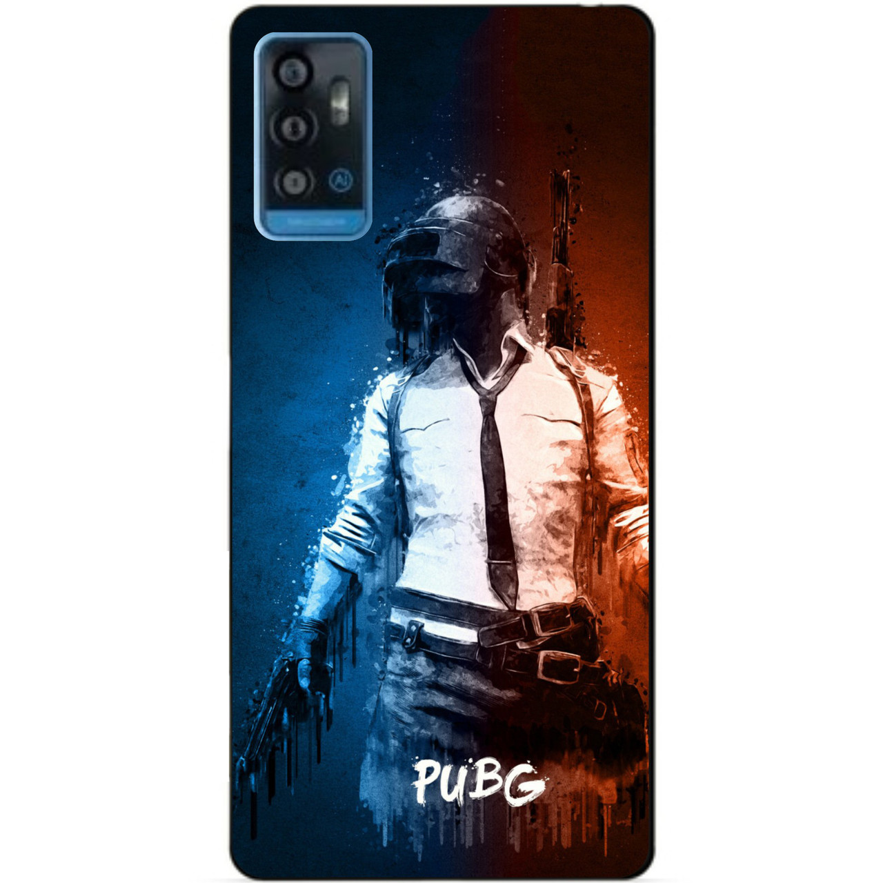 Силіконовий чохол бампер для ZTE Blade A71 з малюнком PUBG ПАБГ