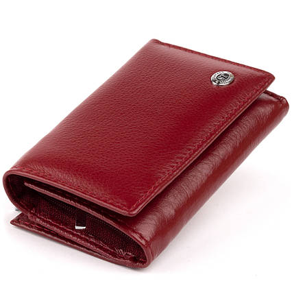 Горизонтальне портмоне зі шкіри жіноче на магніті ST Leather 19333 Бордове, фото 1