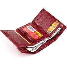 Горизонтальне портмоне зі шкіри жіноче на магніті ST Leather 19333 Бордове, фото 5