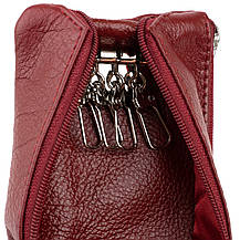 Ключница-кошелек с кармашком женская ST Leather 19352 Бордовая, фото 5