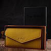 Яскраве жіноче велике портмоне з натуральної шкіри Tony Bellucci 21975 Жовтий, фото 10